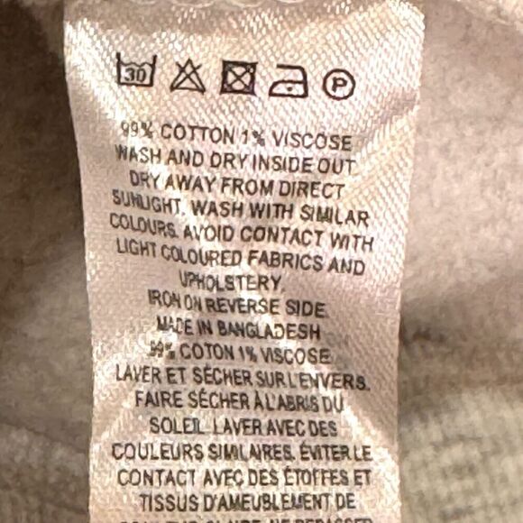 French Connection Love Sweatshirt Size Large Grey w Red Embroidery - Picture 5 of 6